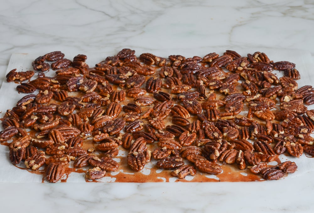 nuts cooling on countertop
