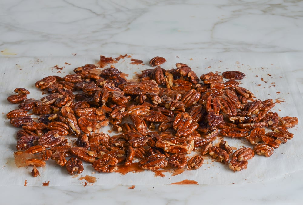 candied pecans broken apart