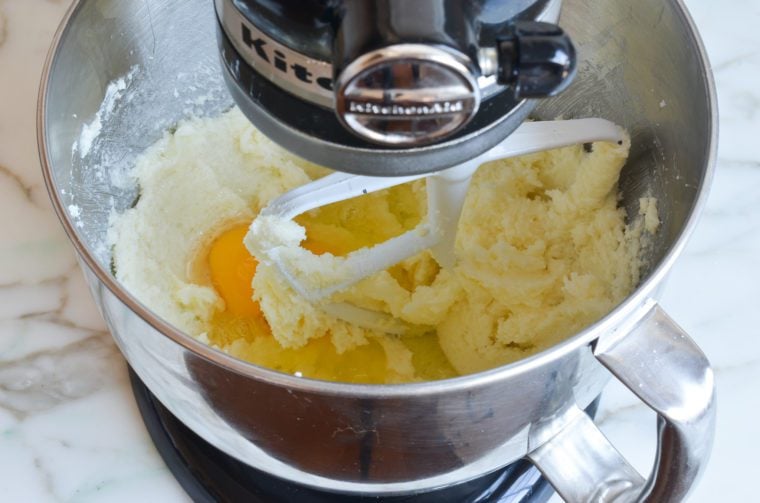 adding the eggs