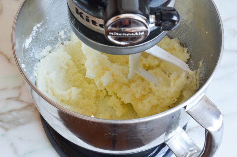 beaten butter and sugar