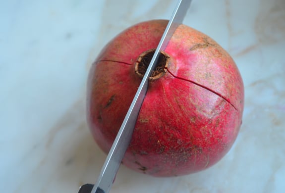 cutting X in fruit