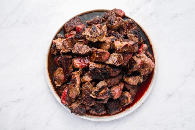 seared beef on plate