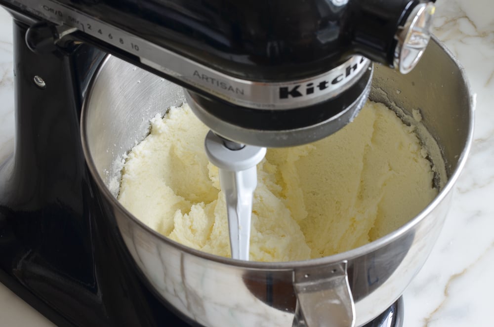 creaming butter and sugar
