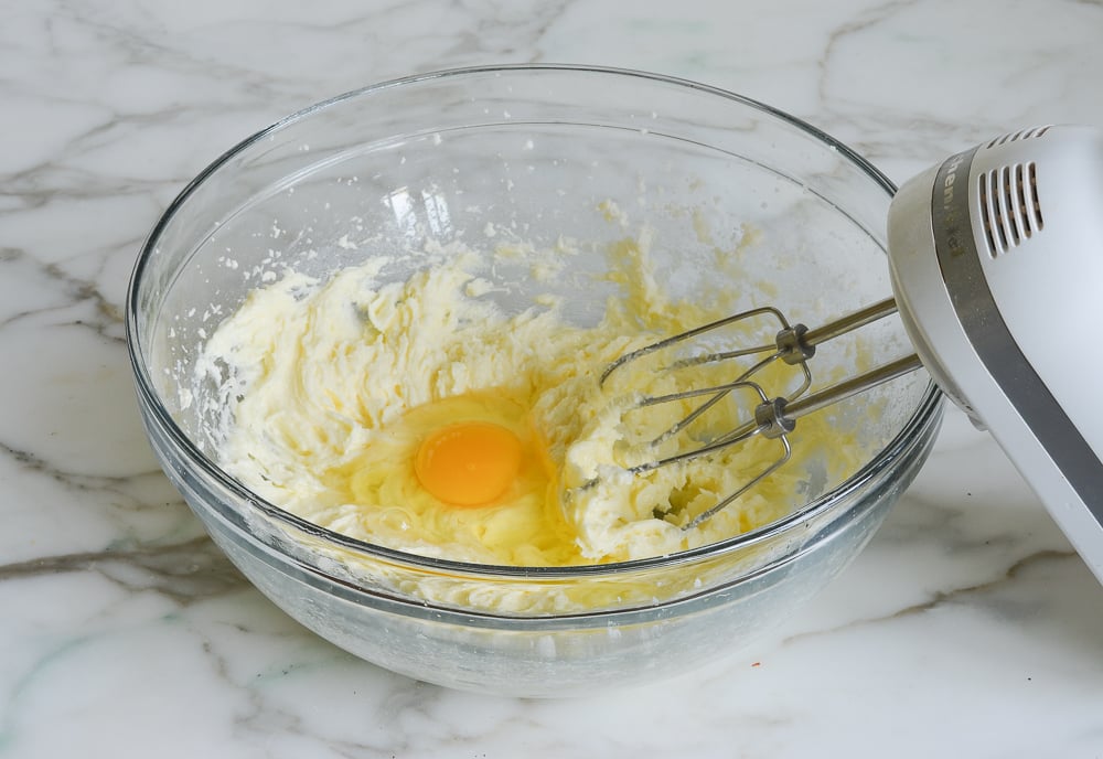 adding the eggs