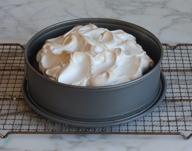 lightly browned meringue