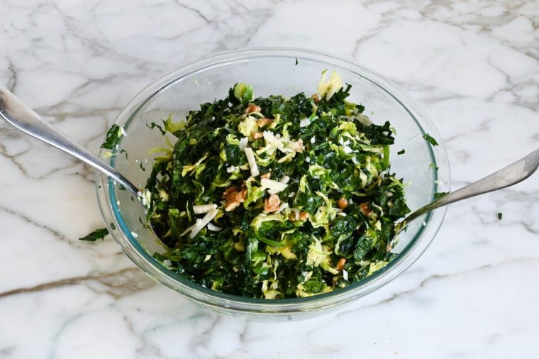 Bowl of tossed salad.
