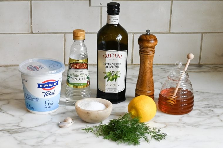 ingredients to make yogurt dressing