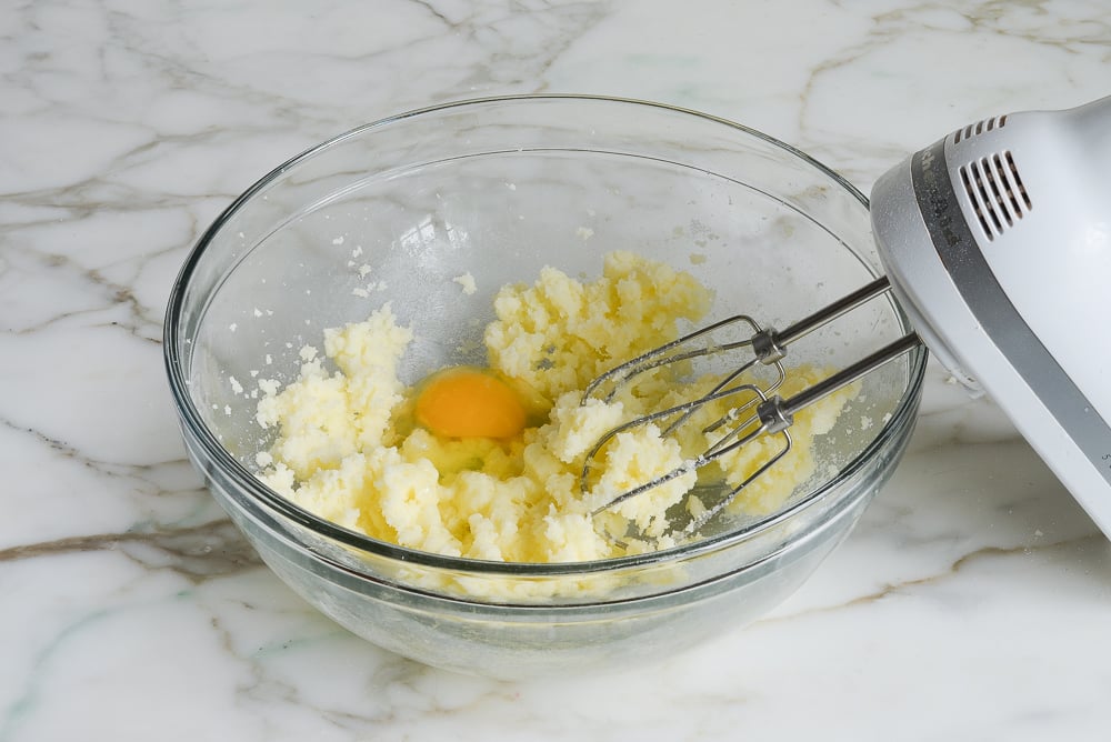 adding the eggs one at a time