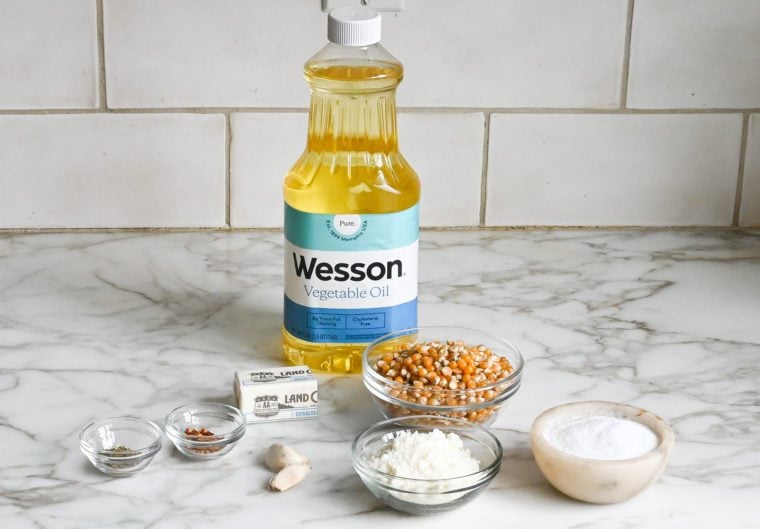 ingredients for Italian popcorn