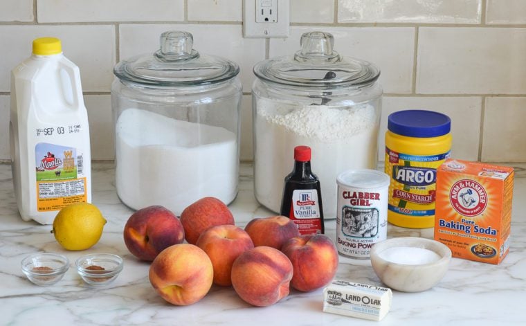 what you'll need to make peach cobbler