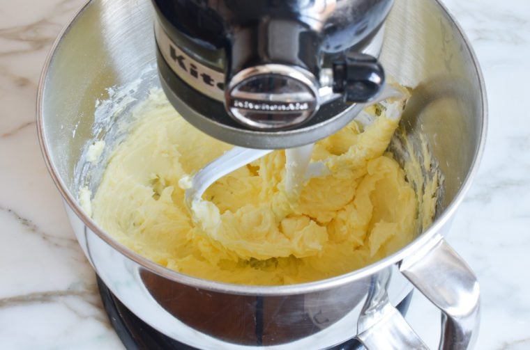 beaten butter and sugar mixture