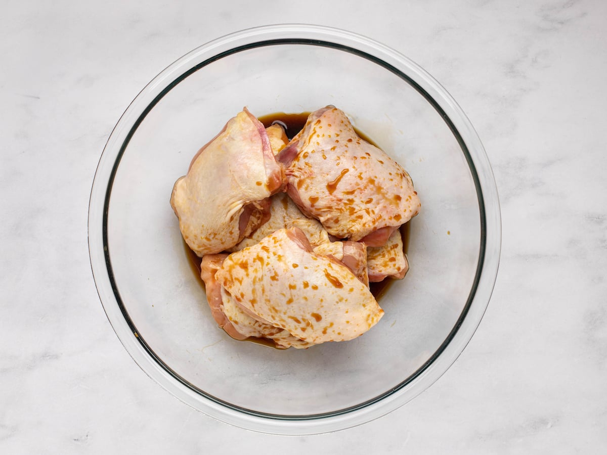 marinating the chicken