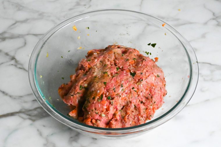 italian meatloaf mixture in bowl