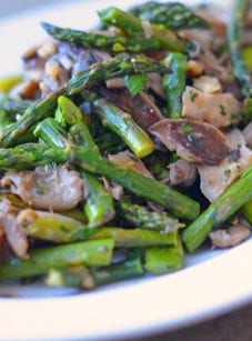 wild mushrooms roasted asparagus
