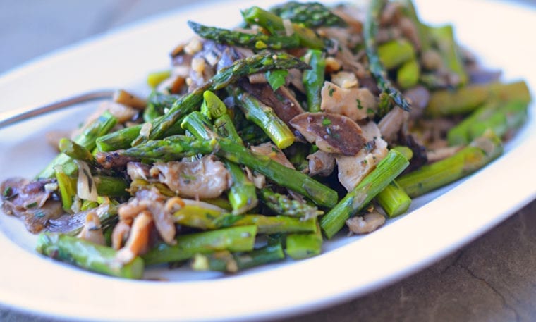 wild mushrooms roasted asparagus