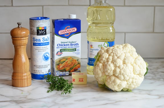 Ingredients including chicken broth, sea salt, and vegetable oil.