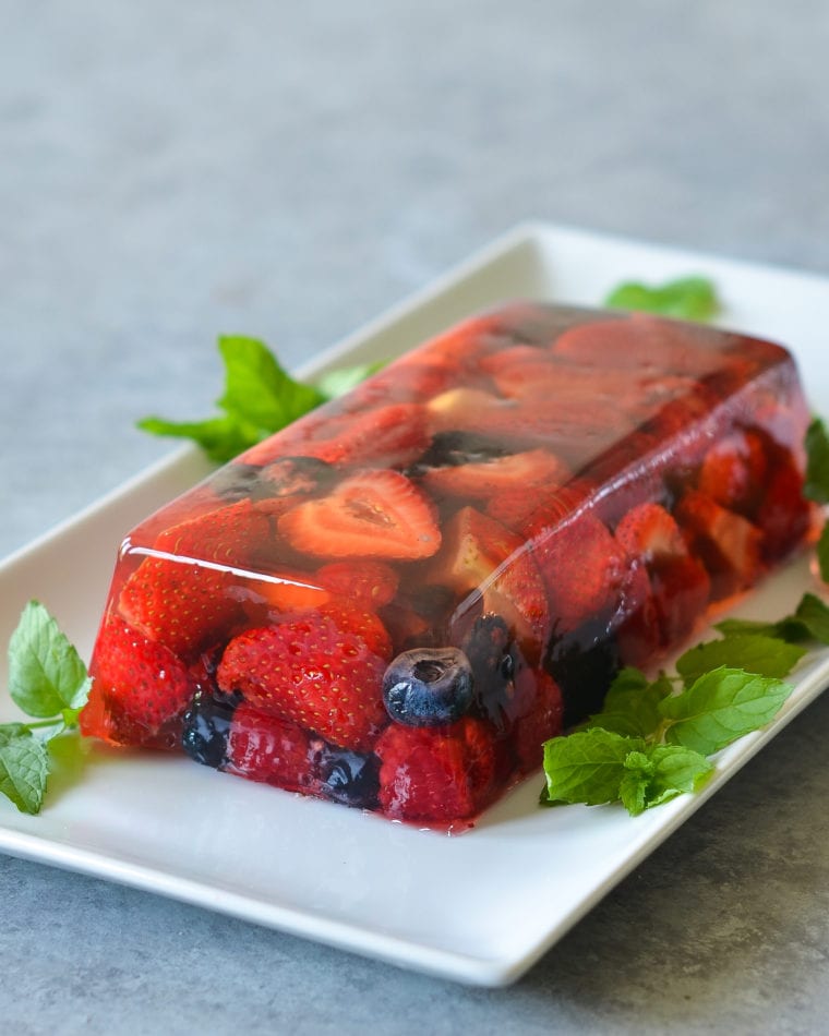 berry & prosecco terrine