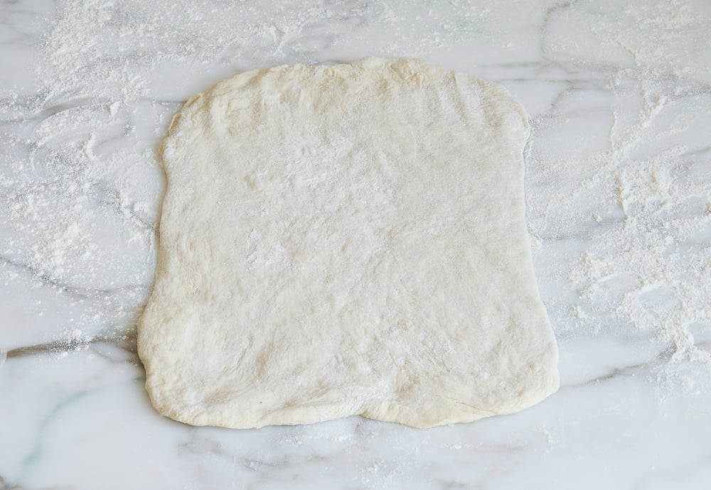 stretching the dough