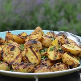 grilled baby potatoes
