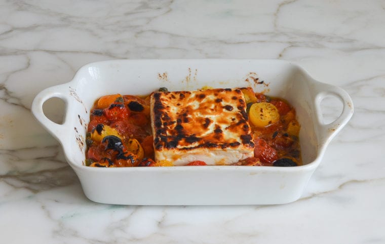 broiled feta and tomatoes