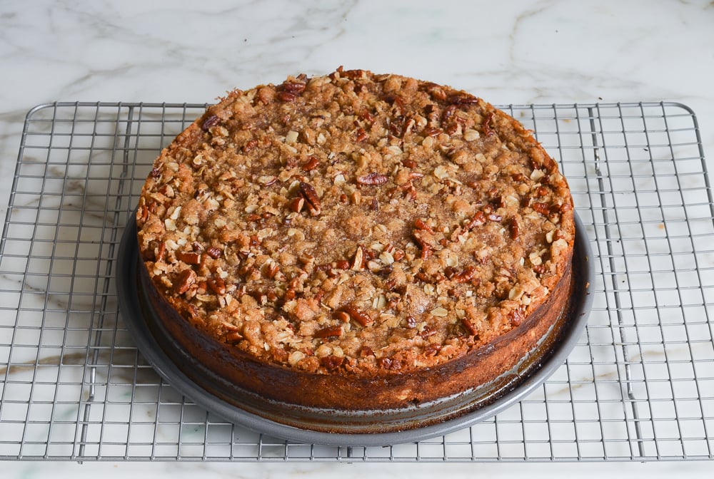 pumpkin torte on rack