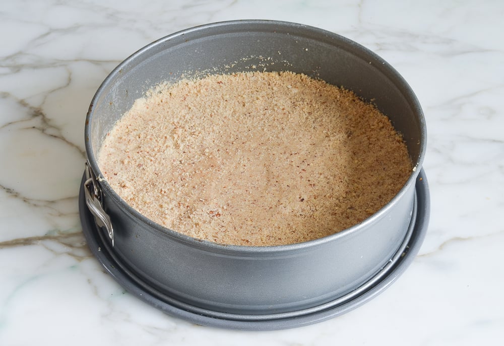 crust pressed in pan