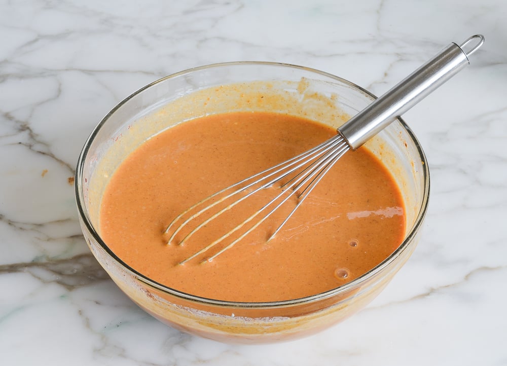 whisked pumpkin filling