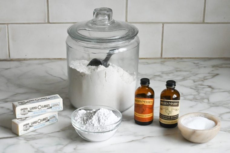 ingredients for shortbread cookies