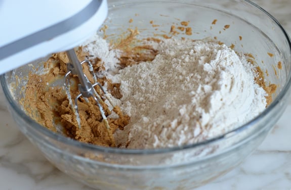 adding the flour mixture 