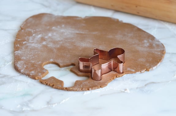 cutting gingerbread men
