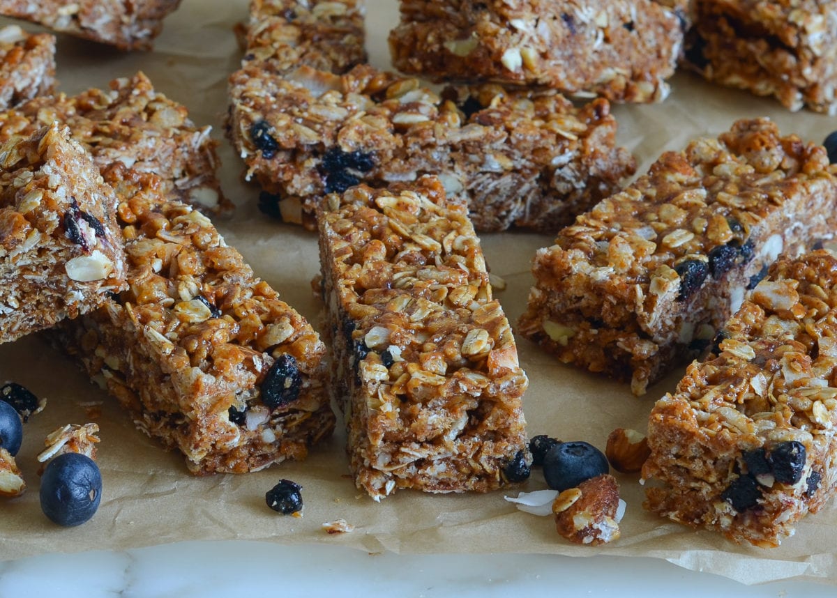 Blueberry granola bars