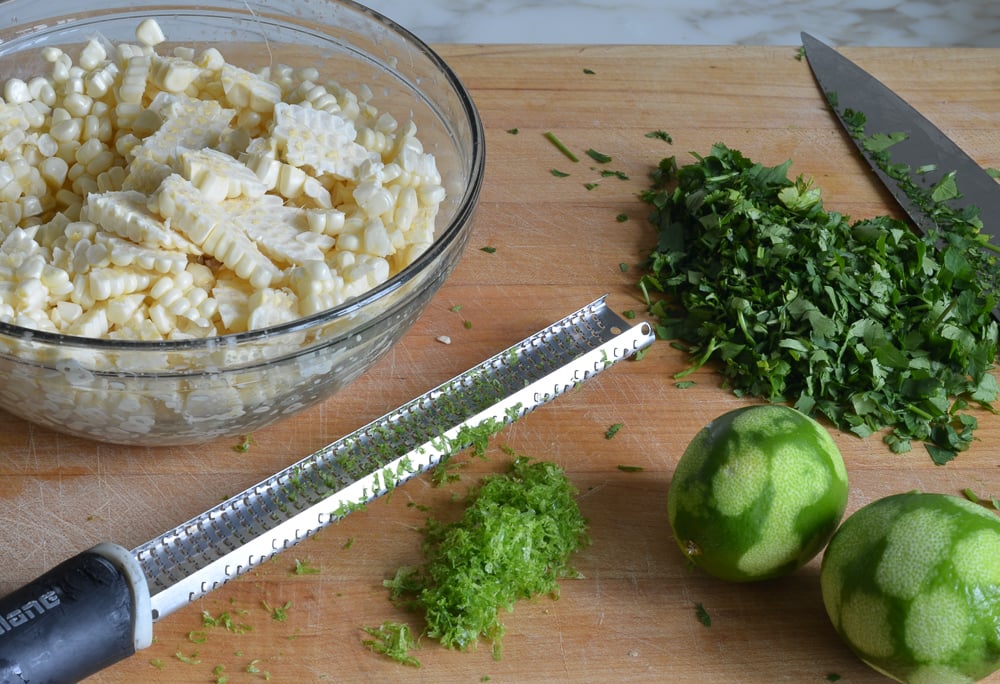 ingredients prepped on cutting board