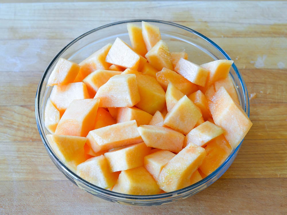 melon in bowl