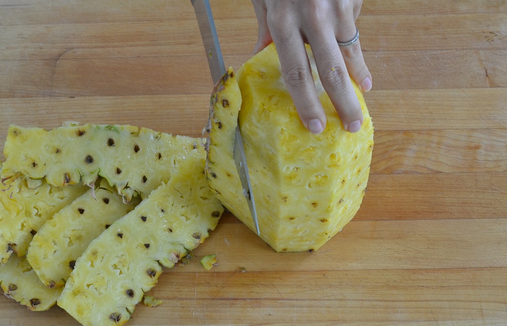 cutting away brown spots