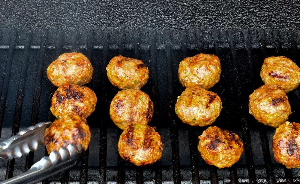 Kofta on a grill.