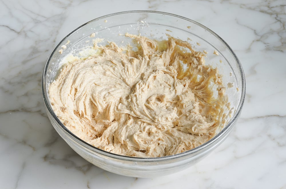 Bowl of cake batter.