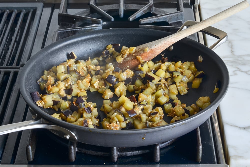 cooked eggplant for ratatouille