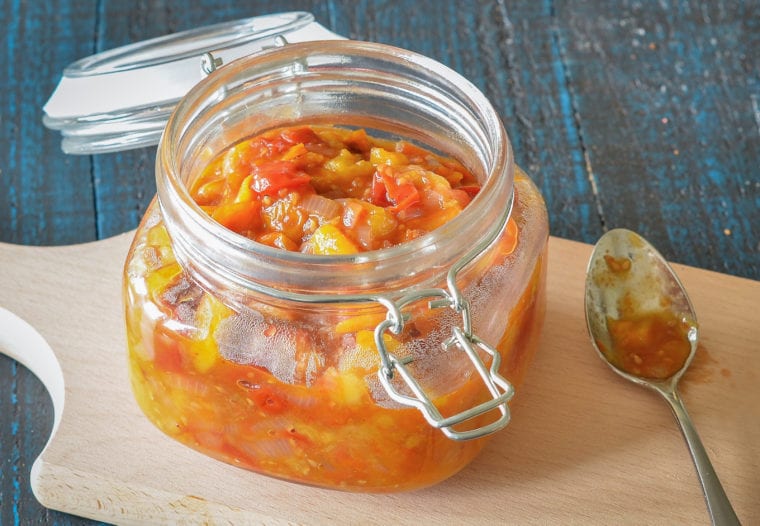 tomato peach jam