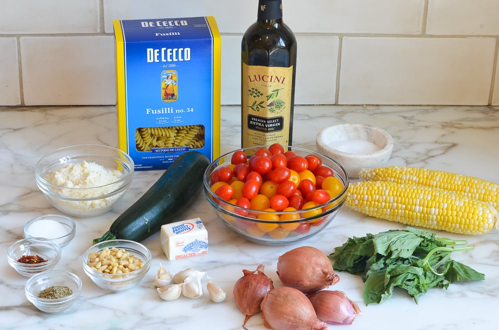 ingredients for pasta primavera