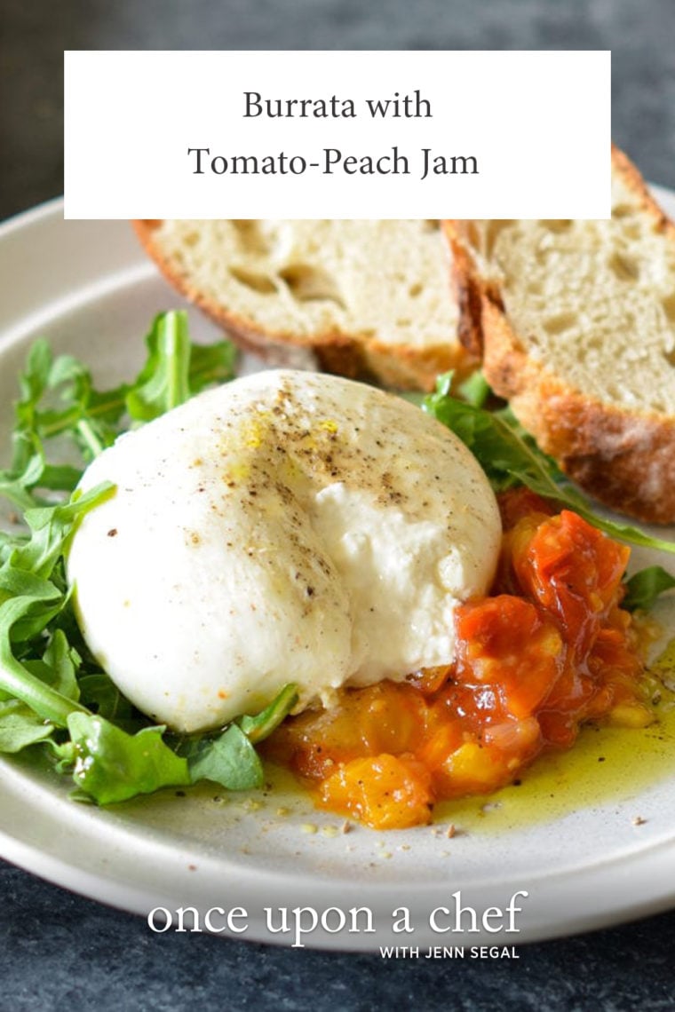 Burrata with Tomato-Peach Jam