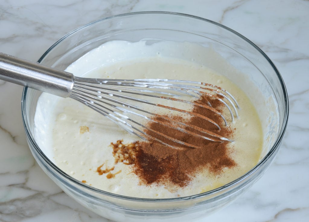 Whisk in a bowl of unmixed wet ingredients.