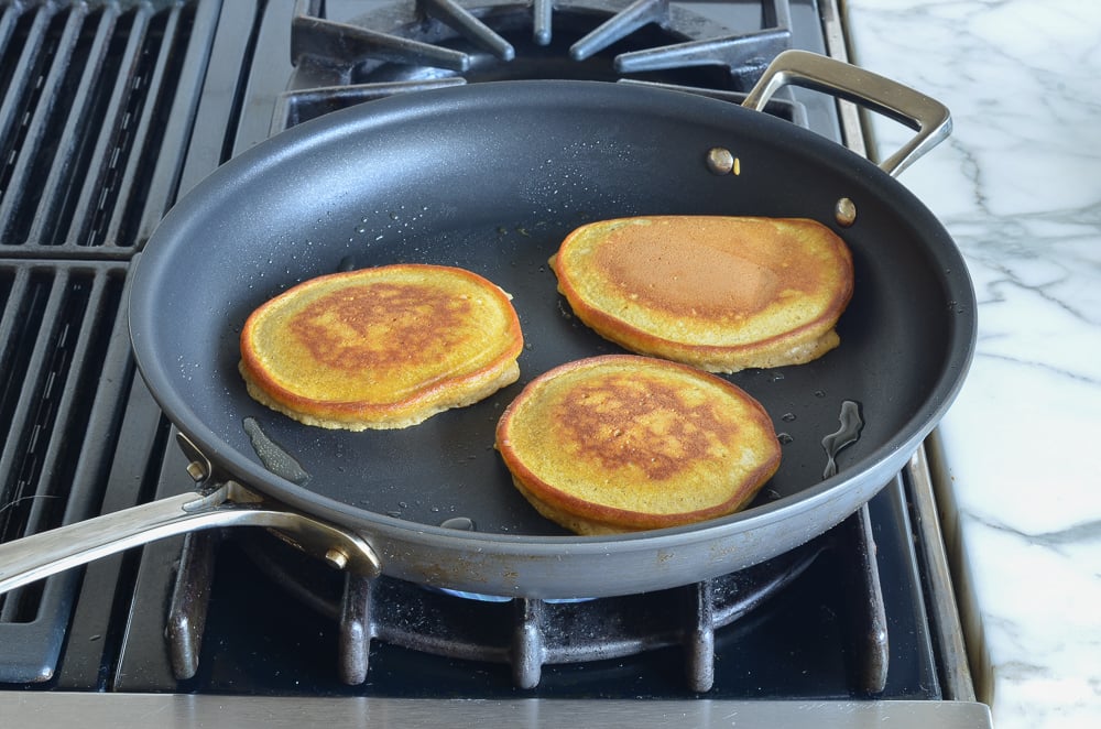 cooking pumpkin pancakes