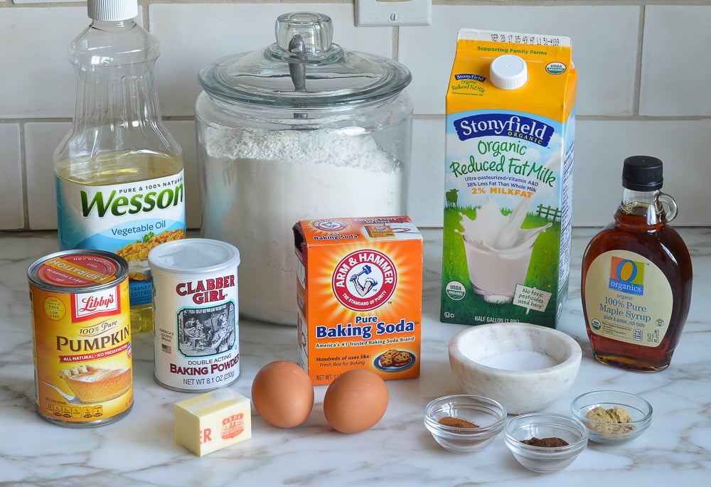 ingredients for pumpkin pancakes