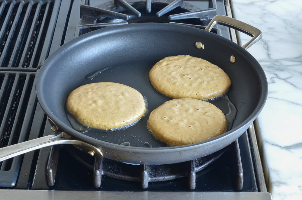 cooking pumpkin pancakes