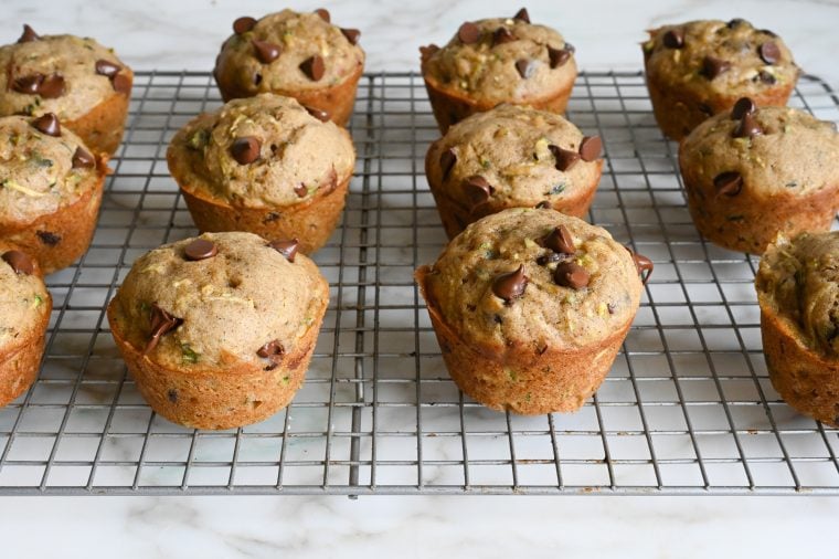 muffins cooling on wire rack
