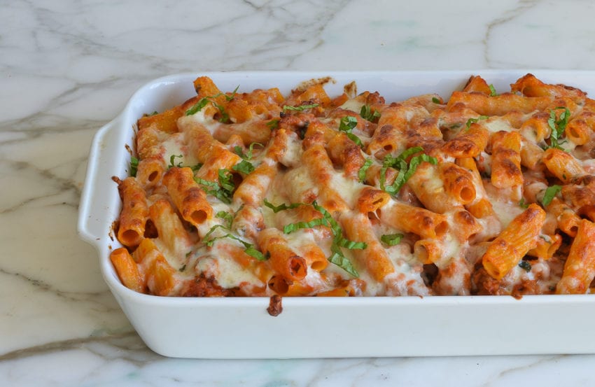 cooked baked ziti