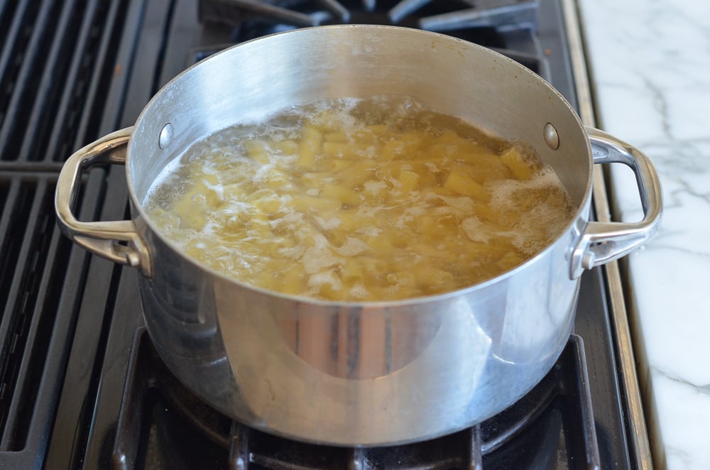 boiling the ziti