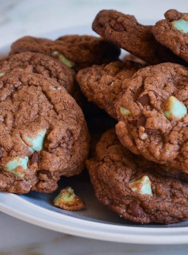 double chocolate mint cookies