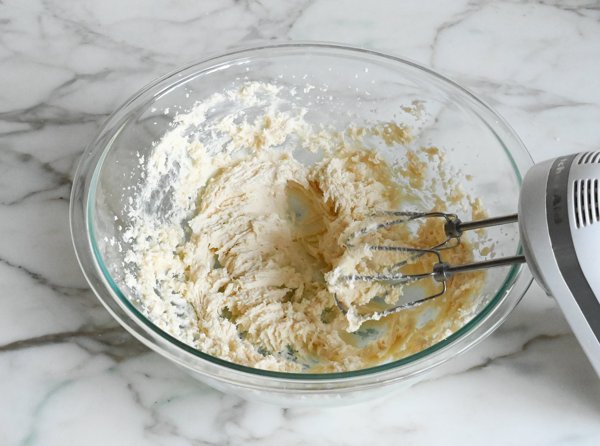 beaten butter and sugars