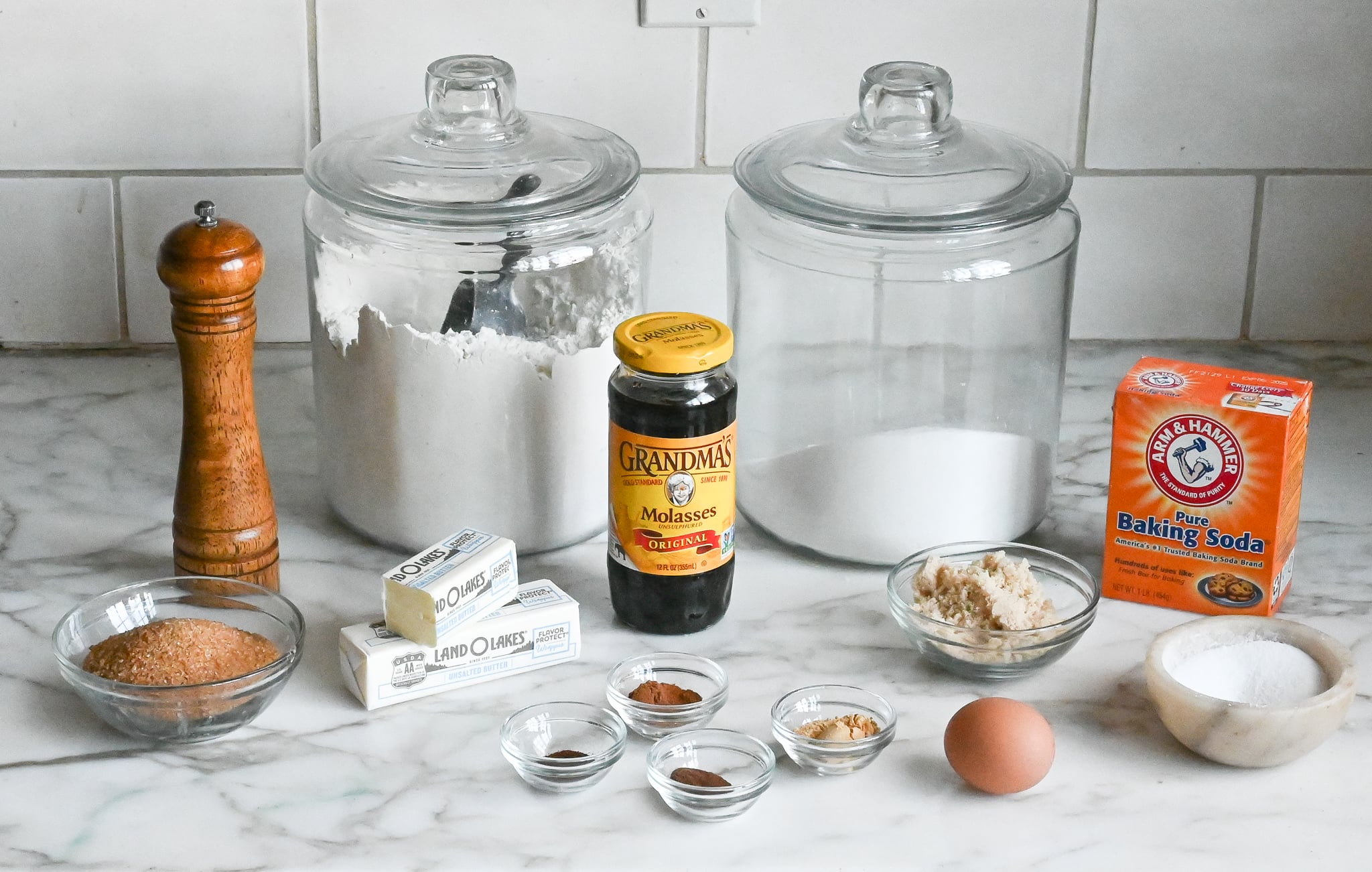 ingredients for molasses cookies
